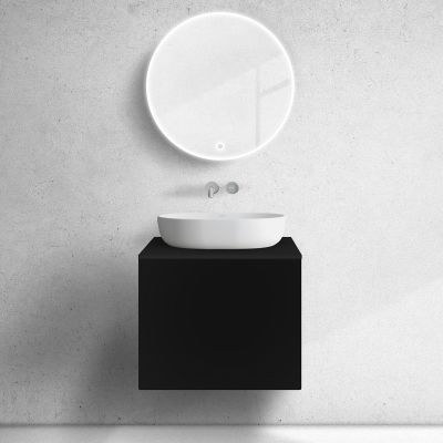 Oltens Lun blat naszafkowy 60 cm czarny mat 63024300