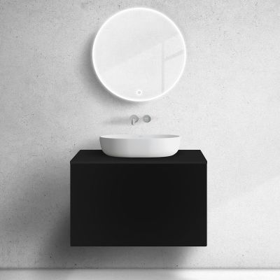 Oltens Lun blat naszafkowy 80 cm czarny mat 63025300