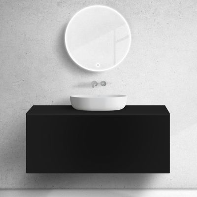 Oltens Lun blat naszafkowy 120 cm czarny mat 63027300