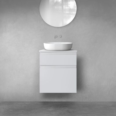 Oltens Vernal zestaw mebli łazienkowych 60 cm z blatem szary mat 68218700