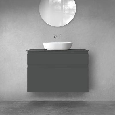 Oltens Vernal zestaw mebli łazienkowych 100 cm z blatem grafit mat 68220400
