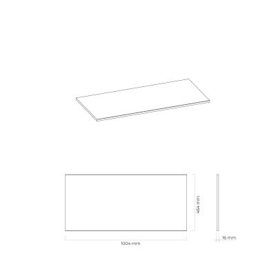 Oltens Vernal zestaw mebli łazienkowych 100 cm z blatem biały połysk/dąb 68460000