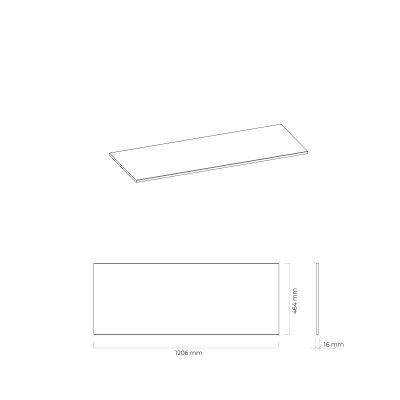 Oltens Vernal zestaw mebli łazienkowych 120 cm z blatem biały połysk/czarny mat 68217000