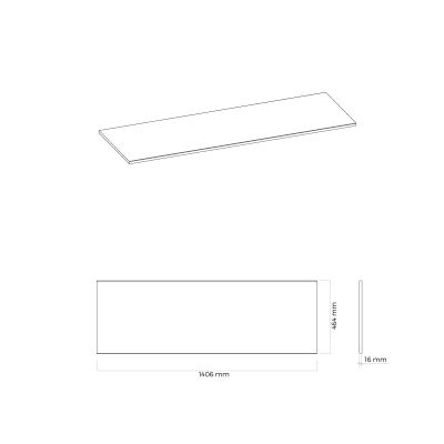 Oltens Vernal zestaw mebli łazienkowych 140 cm z blatem grafit mat/czarny mat 68317400
