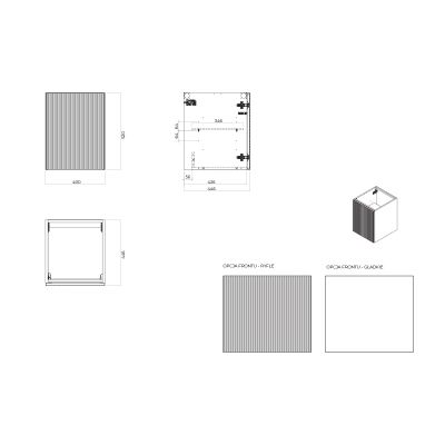 Oltens Lun szafka podumywalkowa 40 cm czarny mat 60031300