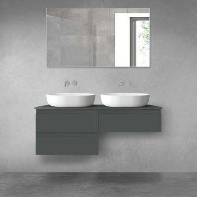 Oltens Vernal zestaw mebli łazienkowych 120 cm z blatem grafit mat 68234400