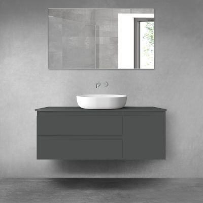 Oltens Vernal zestaw mebli łazienkowych 120 cm z blatem grafit mat 68208400