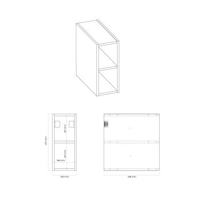 Oltens Vernal szafka 20 cm wisząca grafit mat 60021400