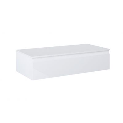 Oltens Vernal szafka 100 cm podumywalkowa wisząca z blatem biały połysk 68102000