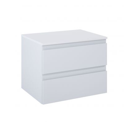 Oltens Vernal szafka 60 cm podumywalkowa wisząca z blatem szary mat/biały połysk 68121700