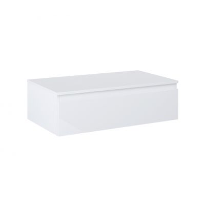 Oltens Vernal szafka 80 cm podumywalkowa wisząca z blatem biały połysk 68101000