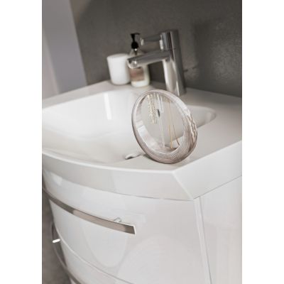Zestaw Oristo Flow umywalka z szafką 65 cm biały/połysk (OR38SD2S651, UMEFL6592)