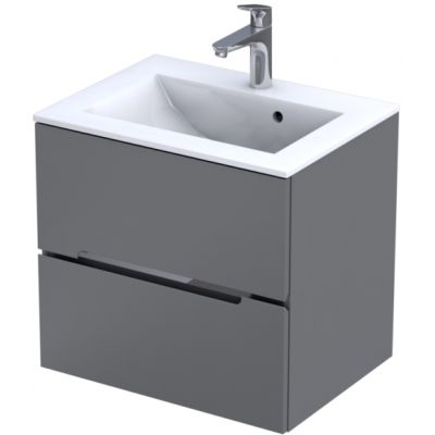 Oristo Silver szafka 60 cm podumywalkowa wisząca szary mat OR33-SD2S-60-4