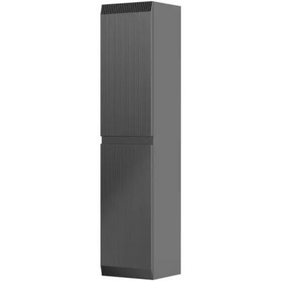 Oristo Brylant szafka 35x32x160 cm boczna wisząca czarna OR36-SB2D-35-8R