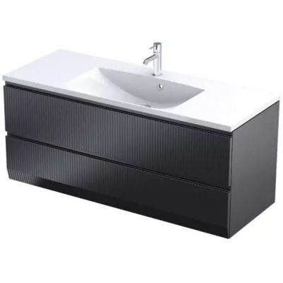 Oristo Brylant szafka 119,6x45,5x50 cm podumywalkowa wisząca czarna OR36-SD2S-120-8R