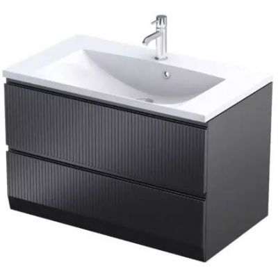 Oristo Brylant szafka 79,6x45,5x50 cm podumywalkowa wisząca czarna OR36-SD2S-80-8R