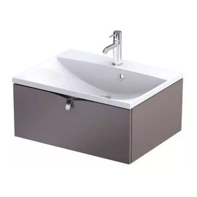 Oristo Siena szafka 59,6x45,5x25 cm podumywalkowa wisząca mokka mat OR45-SD1S-60-21