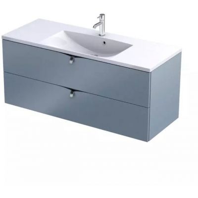 Oristo Siena szafka 119,6x45,5x50 cm podumywalkowa wisząca szaroniebieski mat OR45-SD2S-120-16