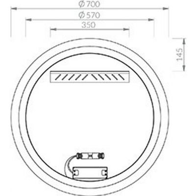 Ravak Orbit lustro 70x70 cm okrągłe z oświetleniem X000001575