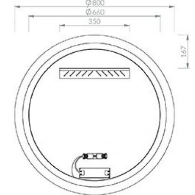 Ravak Orbit lustro 80x80 cm okrągłe z oświetleniem X000001576