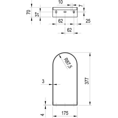 Ravak Yard konsola podumywalkowa 17,5x37,5x cm podumywalkowa wisząca biała X01776