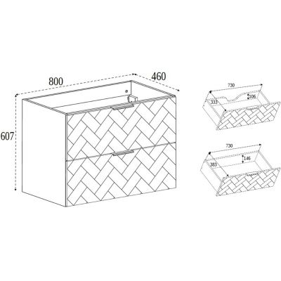 Zestaw Rodan Trend zestaw mebli łazienkowych 160 cm czarny (5906154450850, 5906154452045)