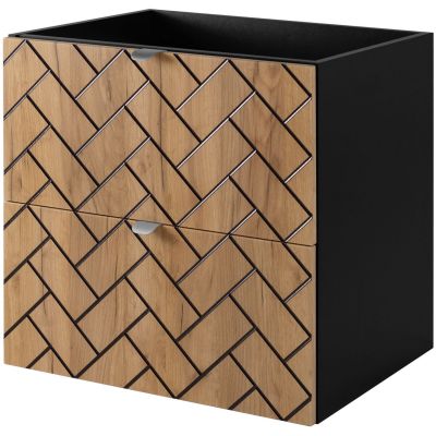 Zestaw Rodan Trend zestaw mebli łazienkowych 80 cm czarny/dąb (5906154450874, 5906154452168, 5906154451925)