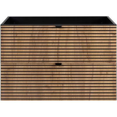 Rodan Loft szafka 80x46x57 cm podumywalkowa wisząca czarna-dąb