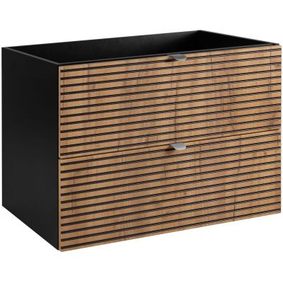 Rodan Loft szafka 80x46x57 cm podumywalkowa wisząca czarna-dąb