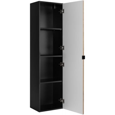 Rodan Loft szafka 35x27x136 cm boczna wisząca czarna-dąb