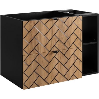 Zestaw Rodan Trend zestaw mebli łazienkowych 80 cm czarny/dąb (5906154450874, 5906154452168)