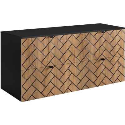 Zestaw Rodan Trend zestaw mebli łazienkowych 120 cm czarny/dąb (5906154450874, 5906154451963)