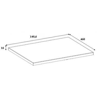 Rodan blat naszafkowy 140,6x46 cm biały