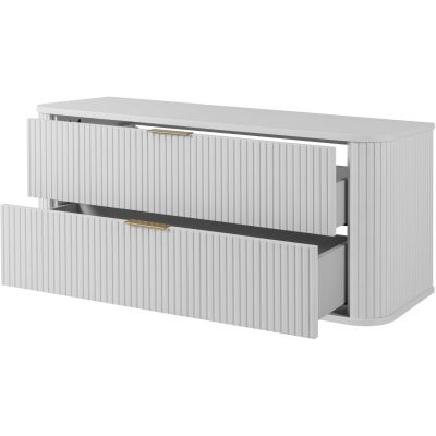 Rodan Elegance szafka z blatem 120,4x41,5x51,7 cm podumywalkowa wisząca biała