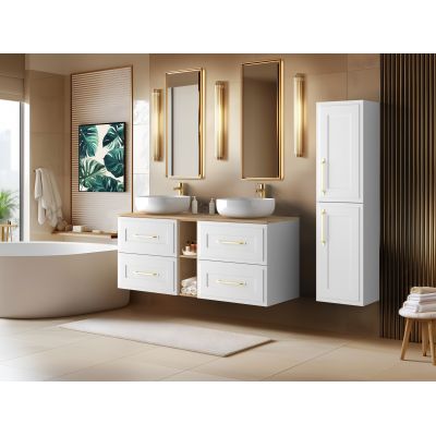 Rodan Classic szafka 35x27x136 cm boczna wisząca biała