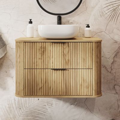 Rodan Elegance szafka z blatem 60,4x41,5x51,7 cm podumywalkowa wisząca dąb