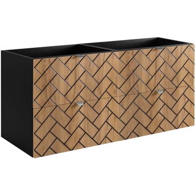 Zestaw Rodan Trend zestaw mebli łazienkowych 120 cm czarny/dąb (5906154450874)