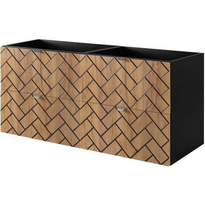 Zestaw Rodan Trend zestaw mebli łazienkowych 120 cm czarny/dąb (5906154450874)