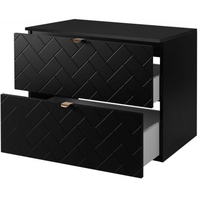 Zestaw Rodan Trend szafka 80 cm podumywalkowa z blatem czarny (5906154450850, 5906154451925)