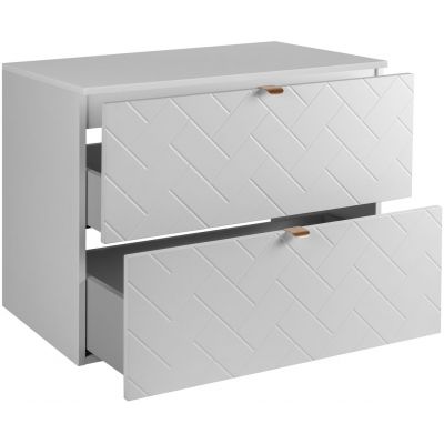 Zestaw Rodan Trend szafka 80 cm podumywalkowa z blatem biały (5906154450829, 5906154451918)