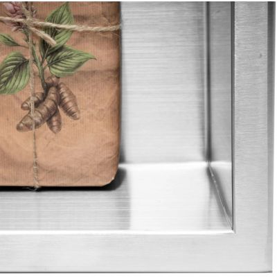 Rea półka wnękowa 60 cm stal szczotkowana REA-05602