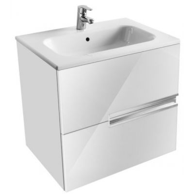 Roca Victoria-N Nord zestaw łazienkowy Unik 60 cm umywalka z szafką biały połysk A851507806