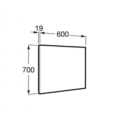 Roca Debba lustro pionowe 60x70 cm wenge A856667154