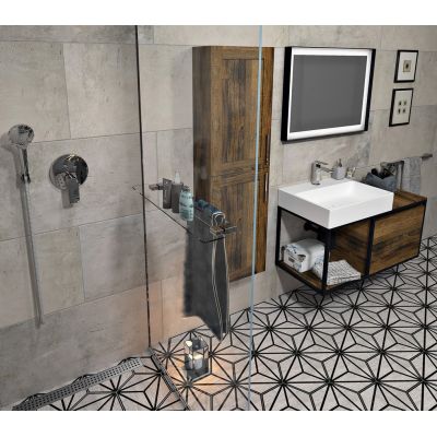 Sapho Everest półka szklana 73 cm chrom/szkło przezroczyste 1313-58