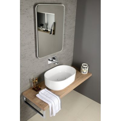 Sapho Float lustro 60x80 cm prostokątne z oświetleniem LED białe barwa neutralna 22572