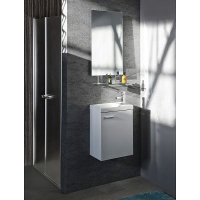 Sapho Wega lustro 80x80 cm z półką chrom/szkło przezroczyste 60092-8