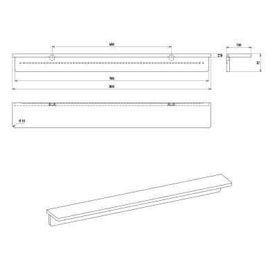 Sapho Abelina półka łazienkowa 80 cm sztuczny kamień biały mat AE800-0101