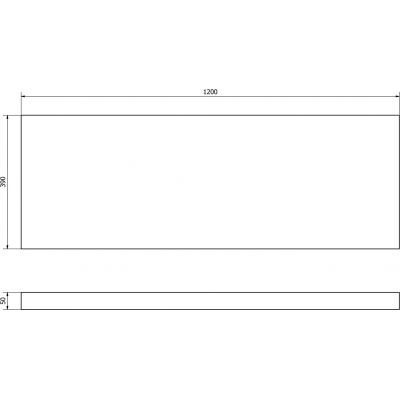 Sapho Avice blat 120 cm kamień szary AV11210