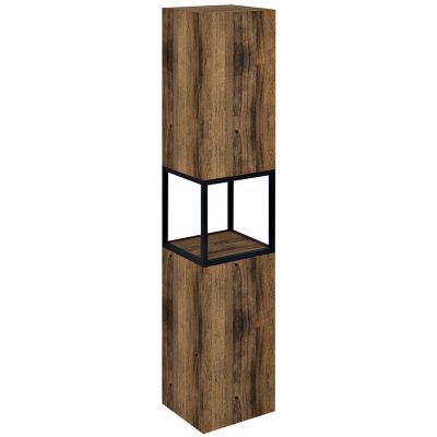 Sapho Skara szafka 171 cm boczna wisząca słupek czarny mat/dąb Collingwood CG010-1919