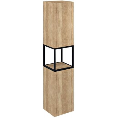 Sapho Skara szafka 171 cm boczna wisząca słupek czarny mat/dąb Alabama CG010-2222